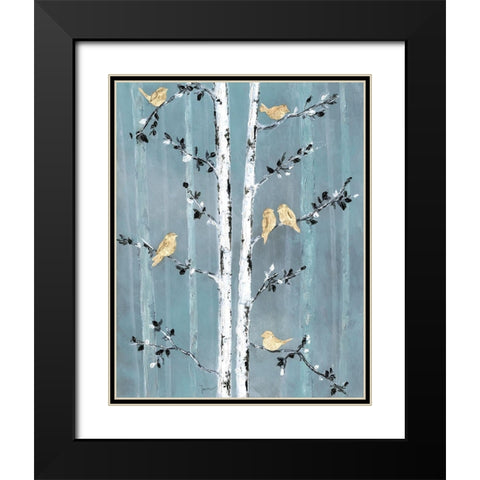 Sound of Spring Black Modern Wood Framed Art Print with Double Matting by Tava Studios