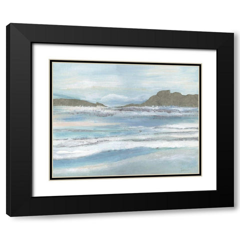 Island Tide Black Modern Wood Framed Art Print with Double Matting by Tava Studios