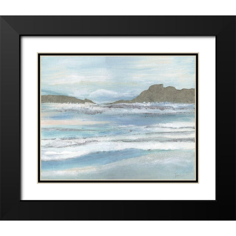 Island Tide Black Modern Wood Framed Art Print with Double Matting by Tava Studios
