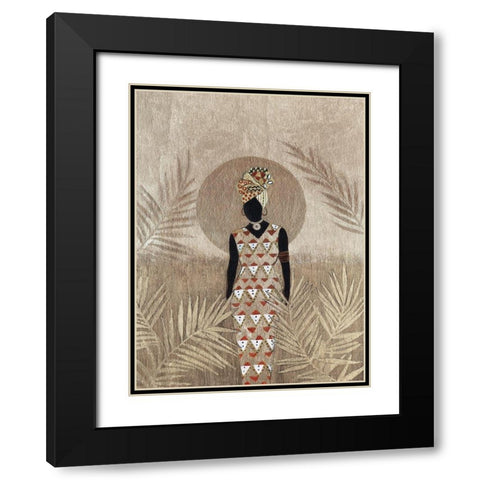 Luna Beauty I Black Modern Wood Framed Art Print with Double Matting by Tava Studios