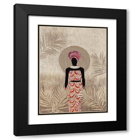 Luna Beauty II Black Modern Wood Framed Art Print with Double Matting by Tava Studios