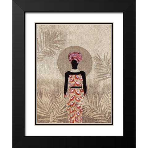 Luna Beauty II Black Modern Wood Framed Art Print with Double Matting by Tava Studios