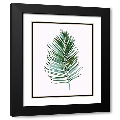 Sage Frond I Black Modern Wood Framed Art Print with Double Matting by Tava Studios