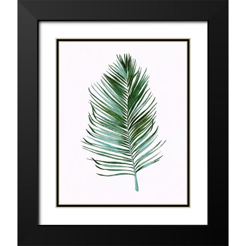 Sage Frond I Black Modern Wood Framed Art Print with Double Matting by Tava Studios