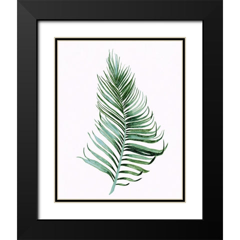 Sage Frond II Black Modern Wood Framed Art Print with Double Matting by Tava Studios