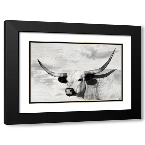 Buttercup Black Modern Wood Framed Art Print with Double Matting by Ditto, Larry