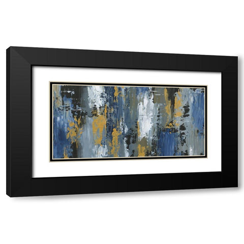Abstract Play Black Modern Wood Framed Art Print with Double Matting by Nan