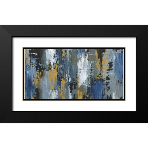 Abstract Play Black Modern Wood Framed Art Print with Double Matting by Nan