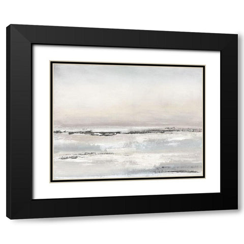 Distant Fog Black Modern Wood Framed Art Print with Double Matting by Tava Studios