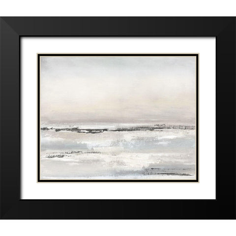 Distant Fog Black Modern Wood Framed Art Print with Double Matting by Tava Studios