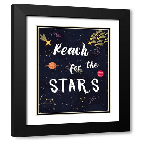 To the Stars Black Modern Wood Framed Art Print with Double Matting by Murray, Amanda