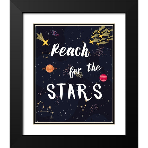 To the Stars Black Modern Wood Framed Art Print with Double Matting by Murray, Amanda