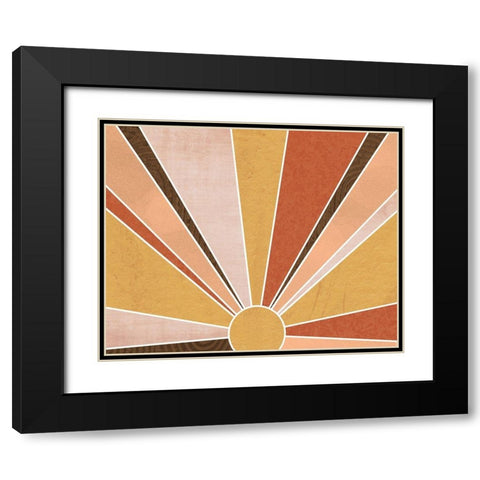 Sedona Sunrise Black Modern Wood Framed Art Print with Double Matting by Santiago, Daniela
