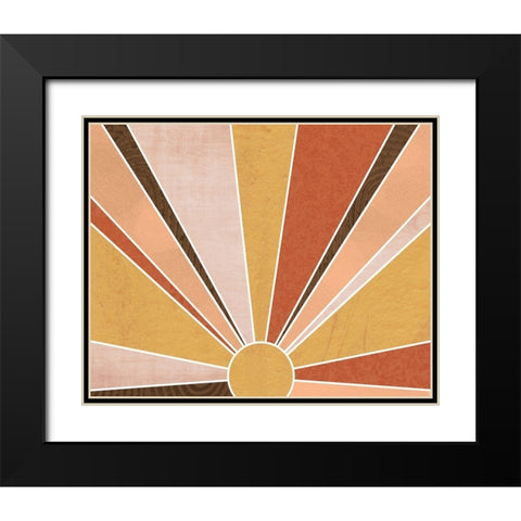 Sedona Sunrise Black Modern Wood Framed Art Print with Double Matting by Santiago, Daniela