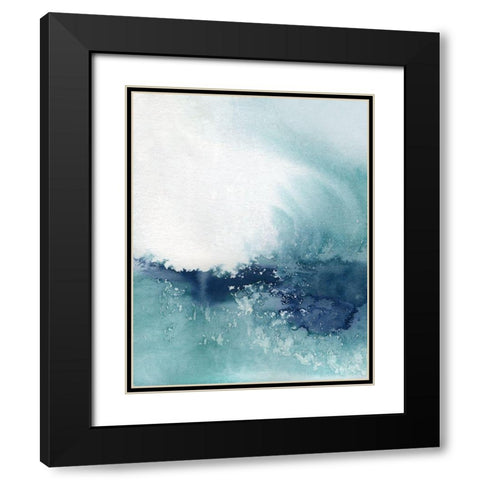 Wispy Waves II Black Modern Wood Framed Art Print with Double Matting by Robinson, Carol