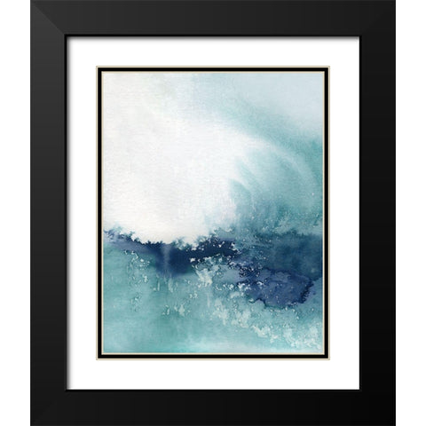 Wispy Waves II Black Modern Wood Framed Art Print with Double Matting by Robinson, Carol