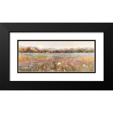 Meadow Sunrise Black Modern Wood Framed Art Print with Double Matting by Swatland, Sally