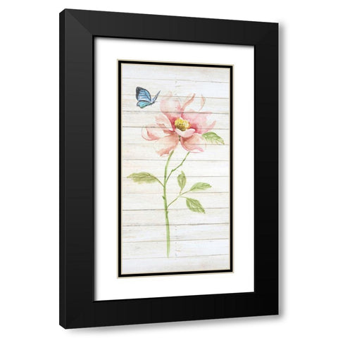Soft Botanical I Black Modern Wood Framed Art Print with Double Matting by Nan