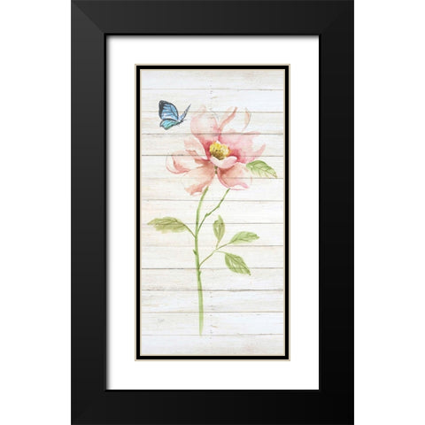 Soft Botanical I Black Modern Wood Framed Art Print with Double Matting by Nan