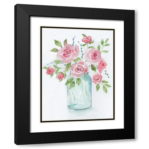 Adorable II Black Modern Wood Framed Art Print with Double Matting by Nan