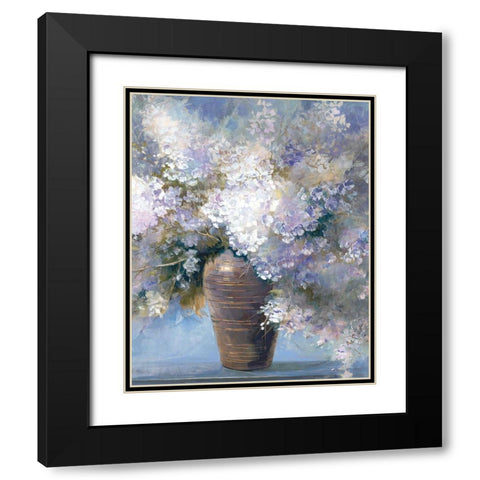 Lavender Explosion Revisited Black Modern Wood Framed Art Print with Double Matting by Ichikawa, Yumiko