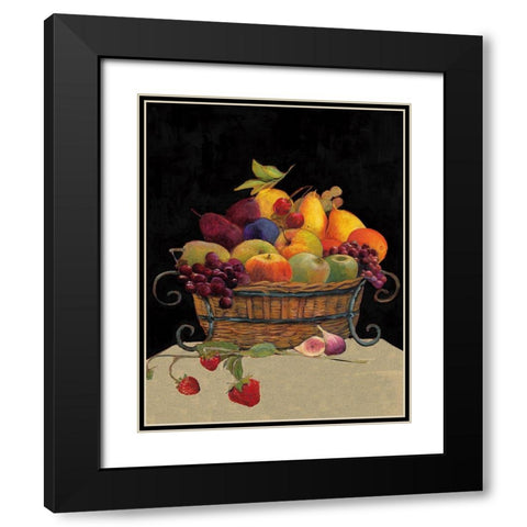 Fruit Basket I Black Modern Wood Framed Art Print with Double Matting by Olson, Charlene