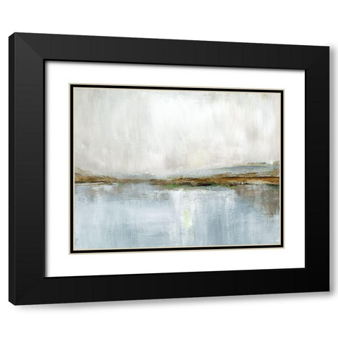 Autumn Coast Black Modern Wood Framed Art Print with Double Matting by Nan