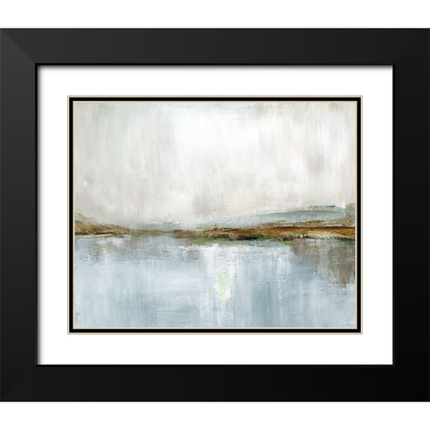 Autumn Coast Black Modern Wood Framed Art Print with Double Matting by Nan