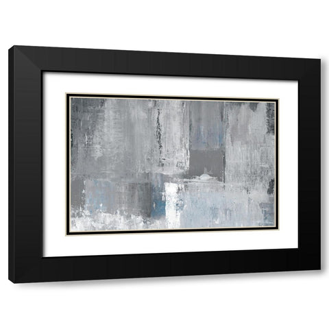 Tranquil Blues Black Modern Wood Framed Art Print with Double Matting by Tava Studios