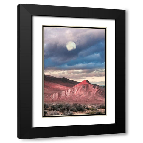 Last Light On Striped Butte Black Modern Wood Framed Art Print with Double Matting by Delimont, Danita