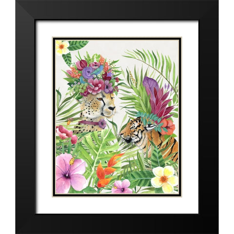 Jungle Royale I Black Modern Wood Framed Art Print with Double Matting by Tava Studios