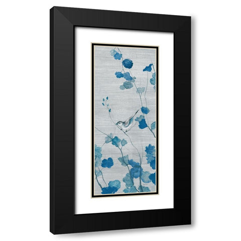 Blue Spring Song II Black Modern Wood Framed Art Print with Double Matting by Tava Studios