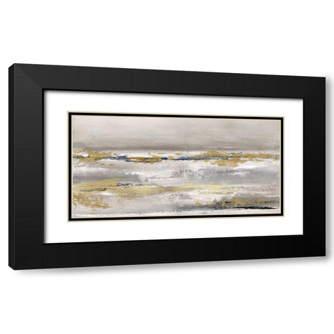 Golden Fog Black Modern Wood Framed Art Print with Double Matting by Tava Studios