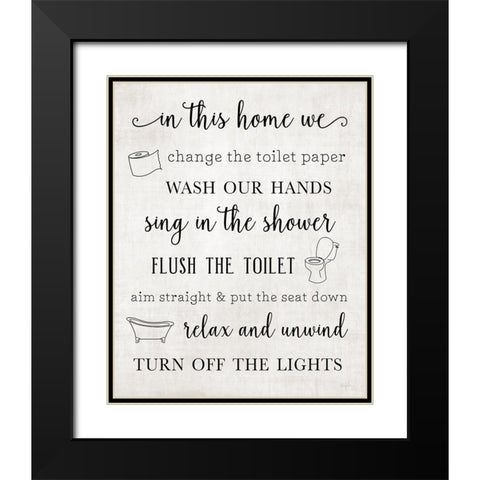 In This Bathroom Black Modern Wood Framed Art Print with Double Matting by Carpentieri, Natalie