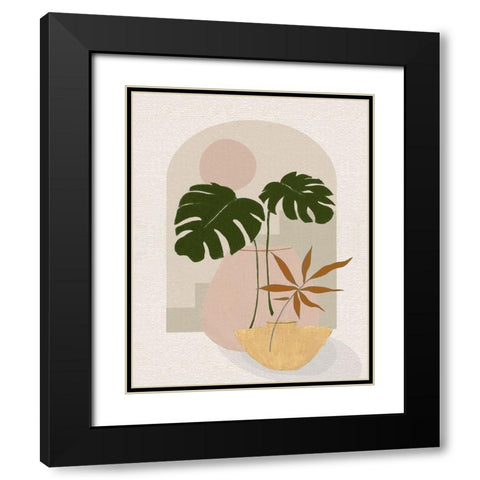 Simple Nature Sunset I Black Modern Wood Framed Art Print with Double Matting by Tava Studios