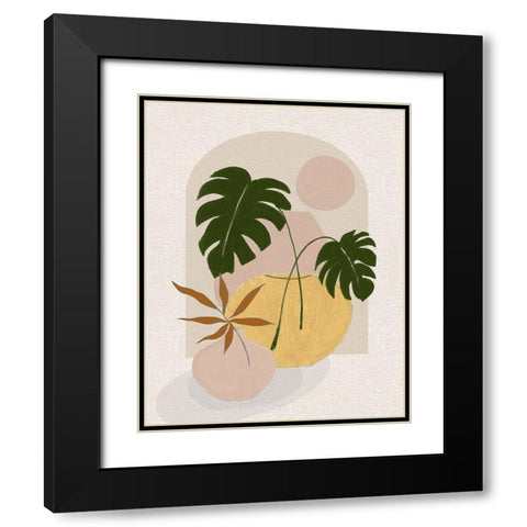 Simple Nature Sunset II Black Modern Wood Framed Art Print with Double Matting by Tava Studios