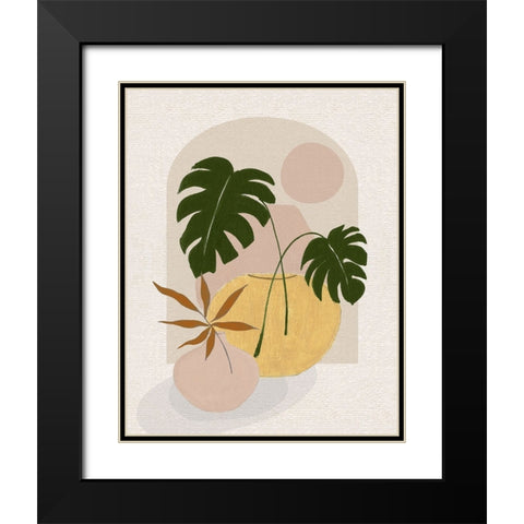 Simple Nature Sunset II Black Modern Wood Framed Art Print with Double Matting by Tava Studios