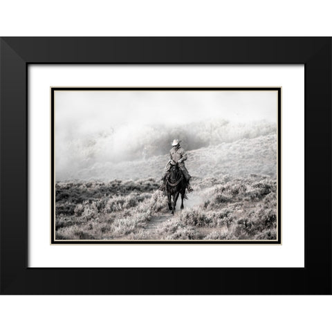 Cowboy Black Modern Wood Framed Art Print with Double Matting by Delimont, Danita