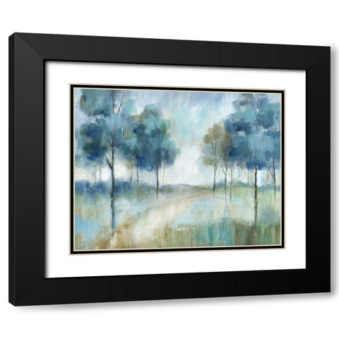 A Walk In The Park Black Modern Wood Framed Art Print with Double Matting by Nan
