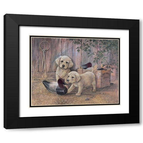 Grandpas Decoys Black Modern Wood Framed Art Print with Double Matting by Manning, Ruane
