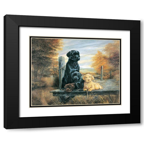 Change of Seasons Black Modern Wood Framed Art Print with Double Matting by Manning, Ruane