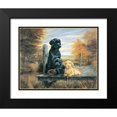 Change of Seasons Black Modern Wood Framed Art Print with Double Matting by Manning, Ruane