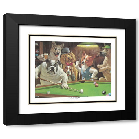 The Hustler Black Modern Wood Framed Art Print with Double Matting by Sarnoff, Arthur
