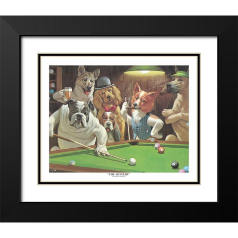 The Hustler Black Modern Wood Framed Art Print with Double Matting by Sarnoff, Arthur