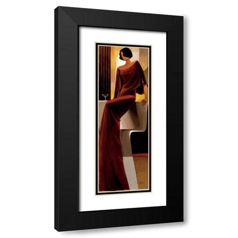 Poise Black Modern Wood Framed Art Print with Double Matting by Mallett, Keith