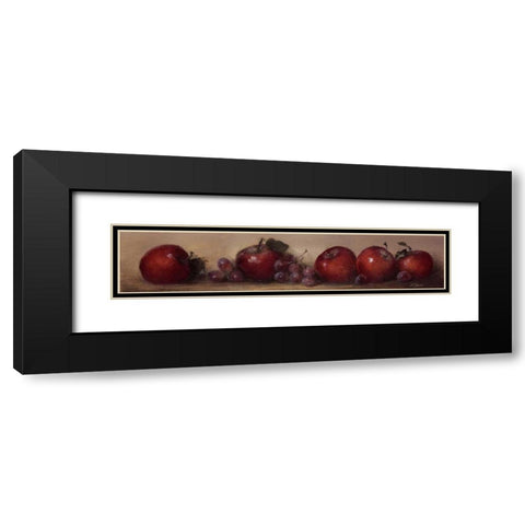 Apples and Grapes Black Modern Wood Framed Art Print with Double Matting by Levin, Judith