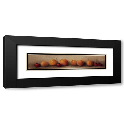Apricots and Cherries Black Modern Wood Framed Art Print with Double Matting by Levin, Judith