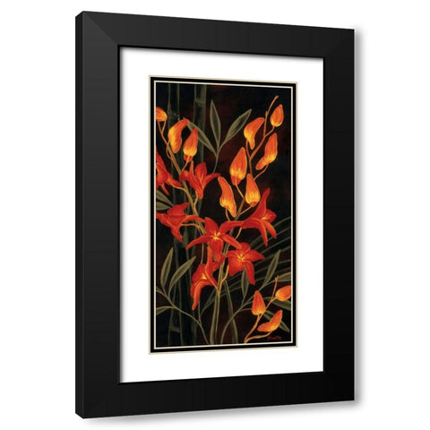 Tropical Glow Black Modern Wood Framed Art Print with Double Matting by St. Amant, Yvette