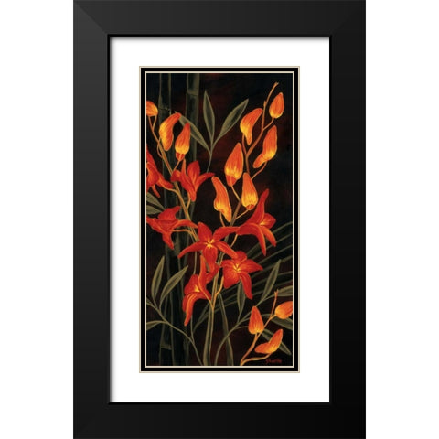 Tropical Glow Black Modern Wood Framed Art Print with Double Matting by St. Amant, Yvette