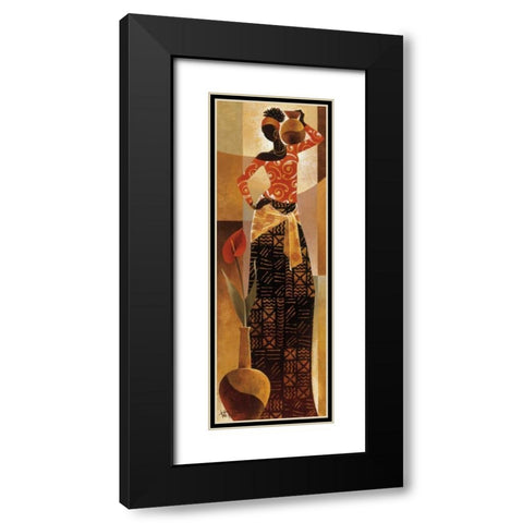 Bahiya Black Modern Wood Framed Art Print with Double Matting by Mallett, Keith